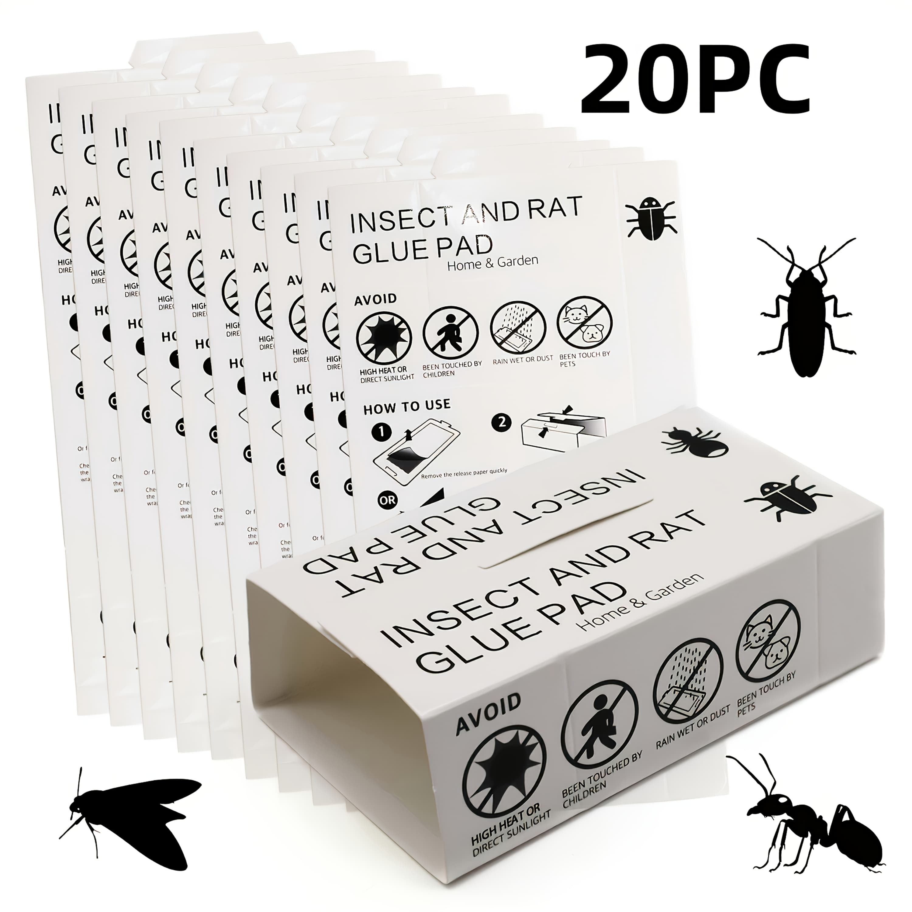 TEMU Effective Adhesive Insect Trap - Extremely Sticky, Roaches, Flying Bugs, And Other Pests, Ideal For Managing Household Infestations, For Indoor And Outdoor Settings, Easy To Set Up