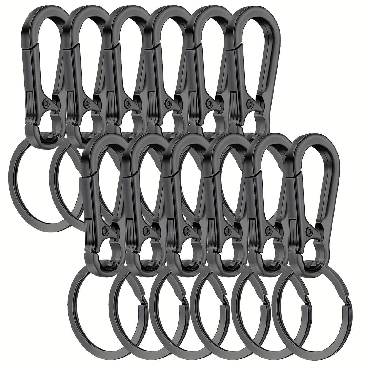 TEMU Set Of 12 Mini Rings, Compact Edc Storage Bag, Suitable For Wallet Charms, Car, And Paracord Lanyards
