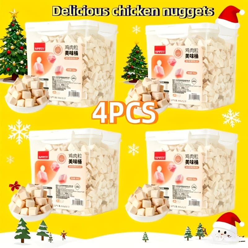 TEMU 4pcs Freeze-dried Chicken Granule Bucket Freeze-dried Chicken Granule Bag