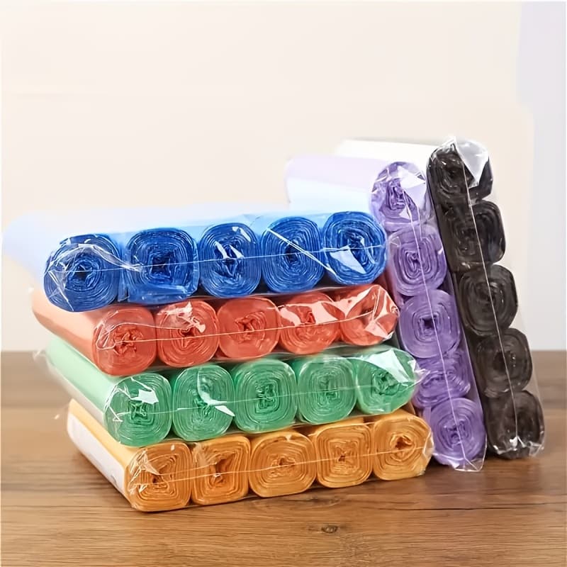 TEMU Random Rolls Of Disposable Garbage Bags, Suitable For Household, Kitchen, Office And Restaurant Use - Suitable For Living Room, Bedroom, Bathroom And Toilet Cleaning