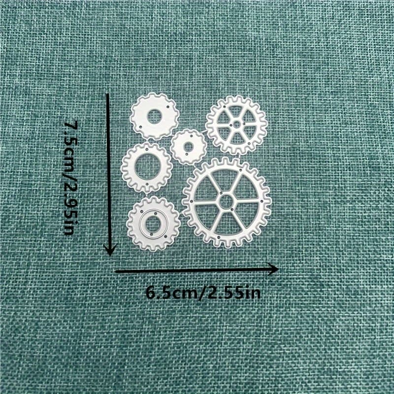 TEMU Metal Cutting Die Template For Gear Frame, Decoration Embossing Craft Template