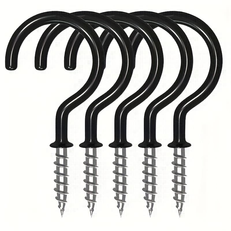 TEMU 15pcs Large Cup Hooks, Screw Hooks, Sheep Eye Hooks, Hanging Hooks, Light Hooks, Open Hooks, Sheep Eye Round Punch, Ceiling Hanging Hooks