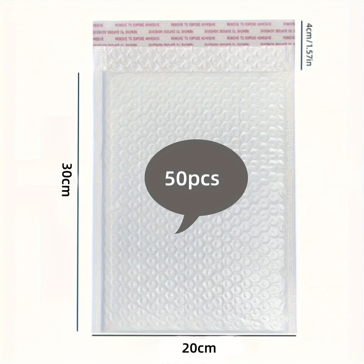 TEMU 50pcs Bubble Mailer Bags - Self-adhesive, Waterproof Packaging Suitable For Jewelry, Cosmetics, Books, Clothing - Ideal And | Self-sealing Bags | Durable Plastic Bubble Mailer Bags
