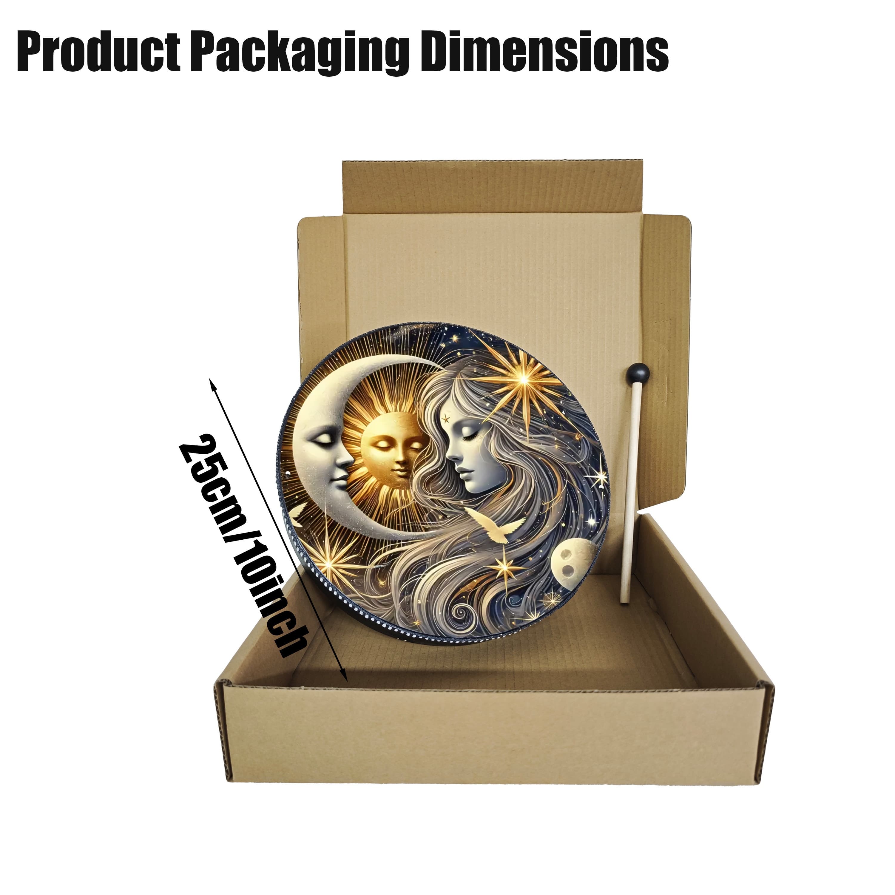TEMU A Musical Instrument - Drum With Handle, Of Life Hand Drum, Musical Drum, The Deep Sound Of , The Gift For Music Lovers, The Perfect Halloween Carnival Party Christmas Gift