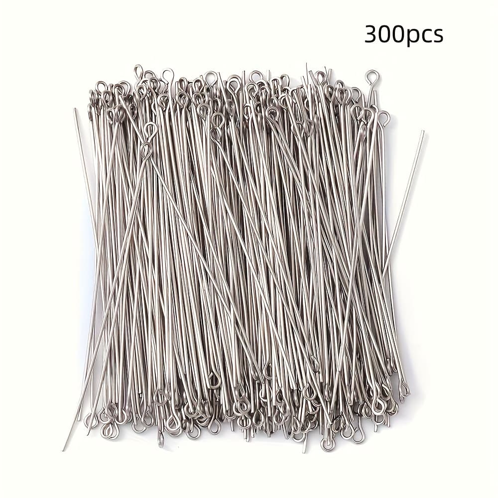 TEMU 300pcs Stainless Steel Eyelets, Approximately 2.56mm In Length, Suitable For Bracelets And Necklaces