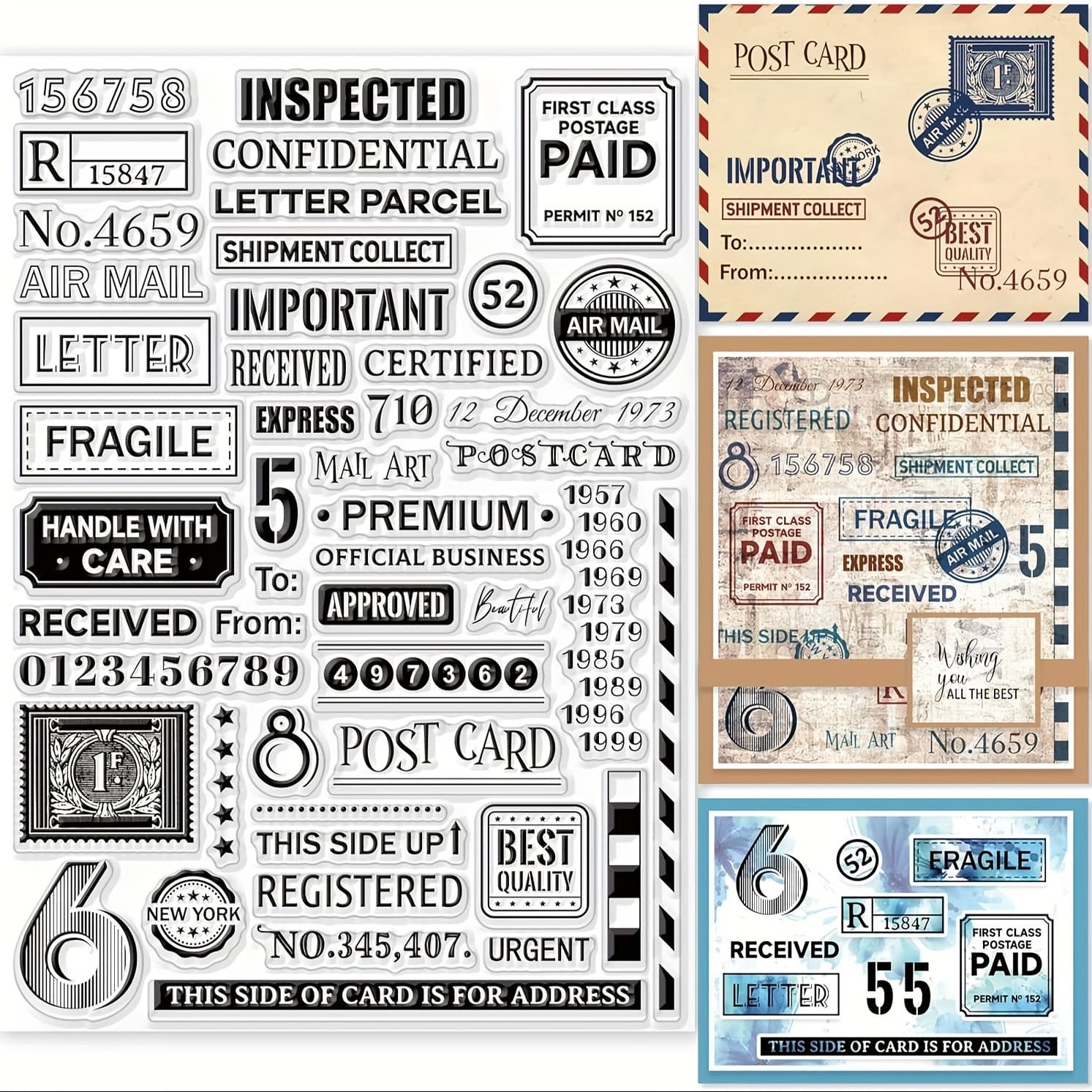 TEMU 1pc Retro Ticket Clear Stamp Embossing Stamp Stamps For Scrapbooking /card Making Decorative Crafts Supplies Rubber Stamp