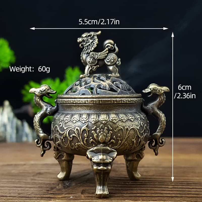 TEMU 1pc Metal Incense Holder, Household Incense Holder With Lid, Suitable For New Year Decorations, Christmas, 's Day Easter Decorations, Decorations, Decorations