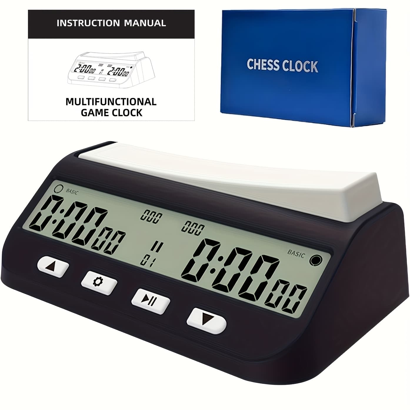 TEMU Digital Chess Timer, Portable Game Clock: Suitable For Two-player Play With Basic Bonus Delay And Byo Functions As Well Time Display. Newly Upgraded To Show Move