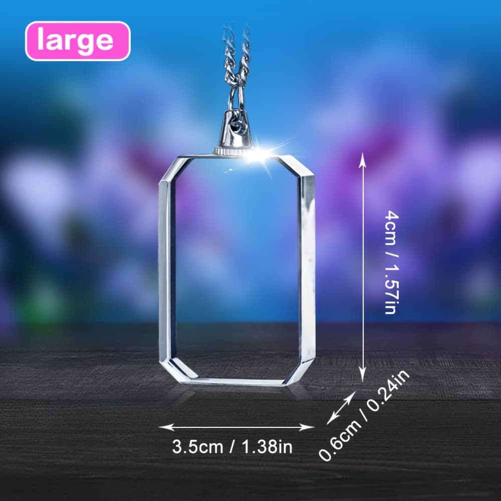 TEMU A 2d-carved Rectangular Necklace Pendant With Photo Customization. As A Gift To On Festivals, Birthdays, And Anniversaries To Commemorate . Lightweight, Portable