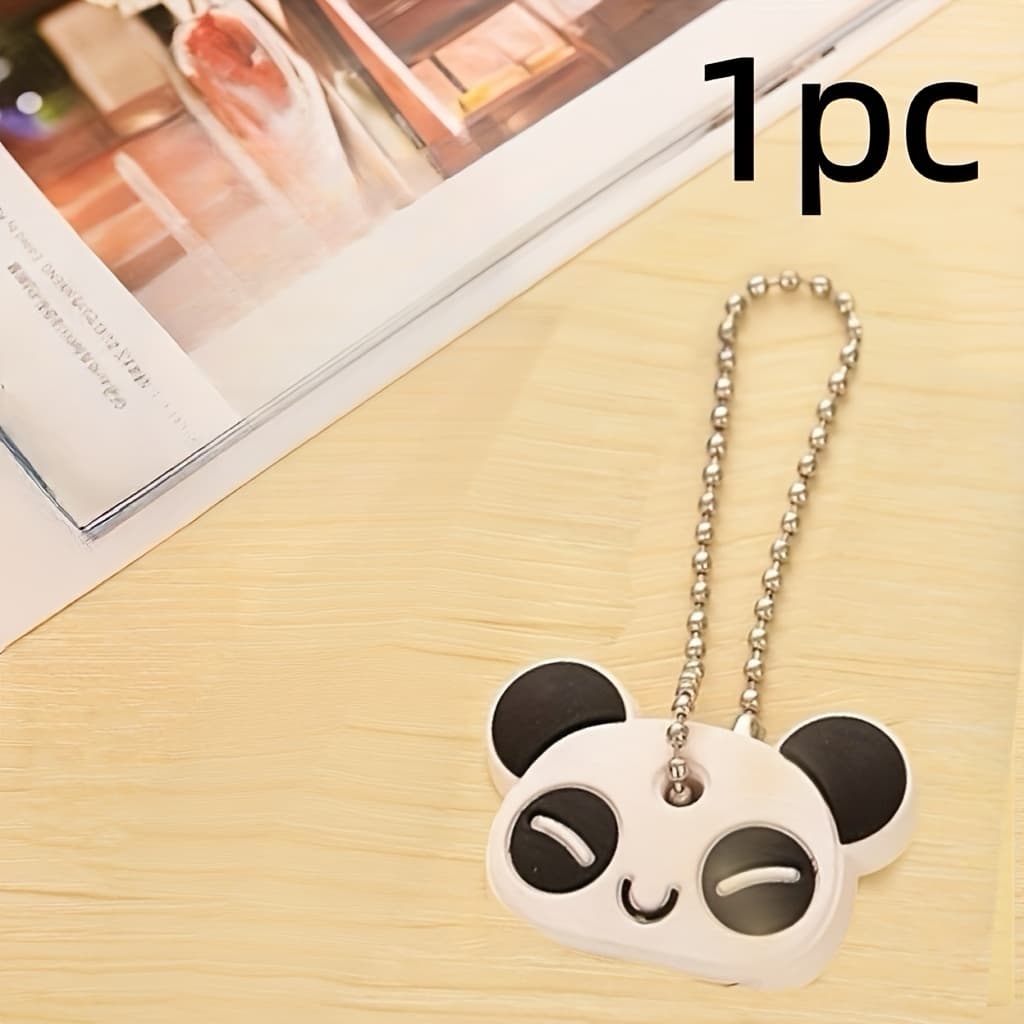 TEMU 1 Cute Panda Keychain - Eyes And Nose, Durable Silicone Key Protector, Suitable For All Keys - Women's Birthday/valentine's Day Gift - Additions, , Pendant, Small Gift Idea, Cartoon Shape