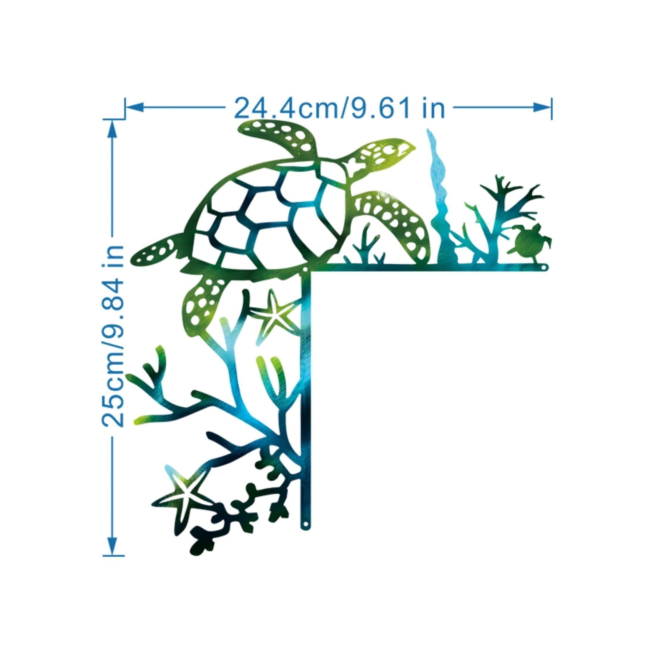 TEMU Sea Turtle Metal Door Frame Decoration, Iron Artwork, Perfect For Room Decor