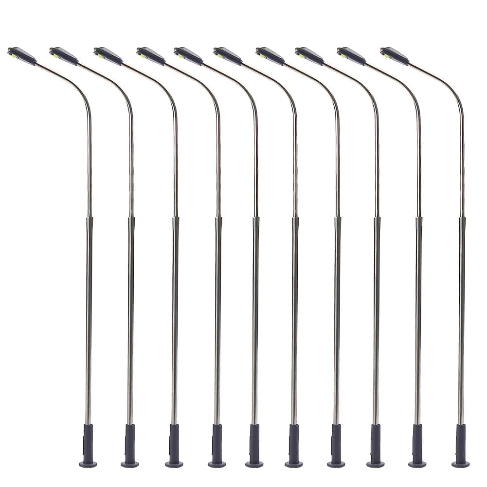 TEMU Model Railway Ho Scale Warm White Led Lamps 1:87 Street Lights (pack Of 10)