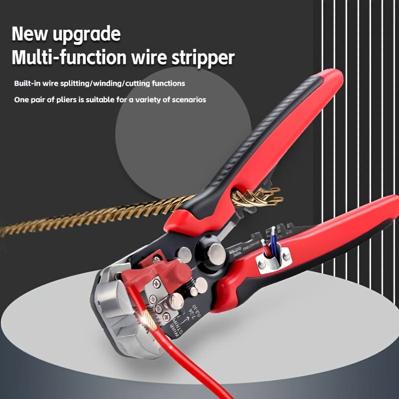 TEMU 1pc Multifunctional Wire Stripper (, For Quick Stripping, Cutting Cables And Crimping, Manual Electrician Tool) Building, Repair Home Decoration, Maintenance And Care To Use For Wire Handling