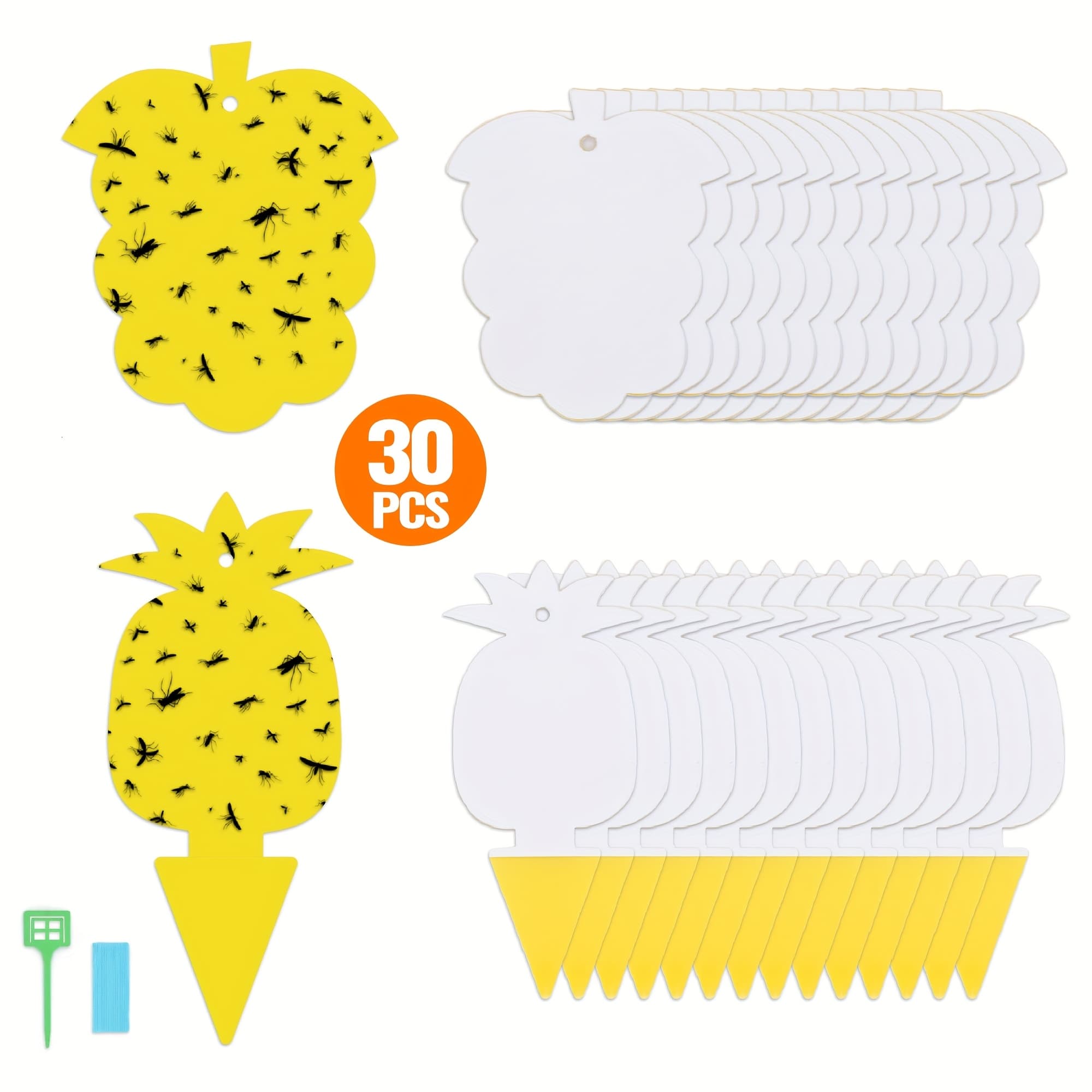 TEMU 30/60 Pack Window Fly Traps - Transparent Sticky Traps For & Insects - Non-toxic, Easy-to-use, Ideal For Home, Kitchen & Indoor