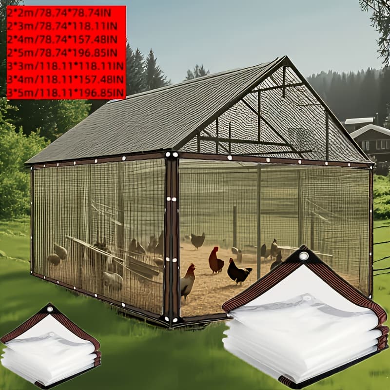 TEMU Poultry Rainproof Cloth Fence Outdoor Chicken Coop Windproof And Rainproof Cover Waterproof Sunshade Durable