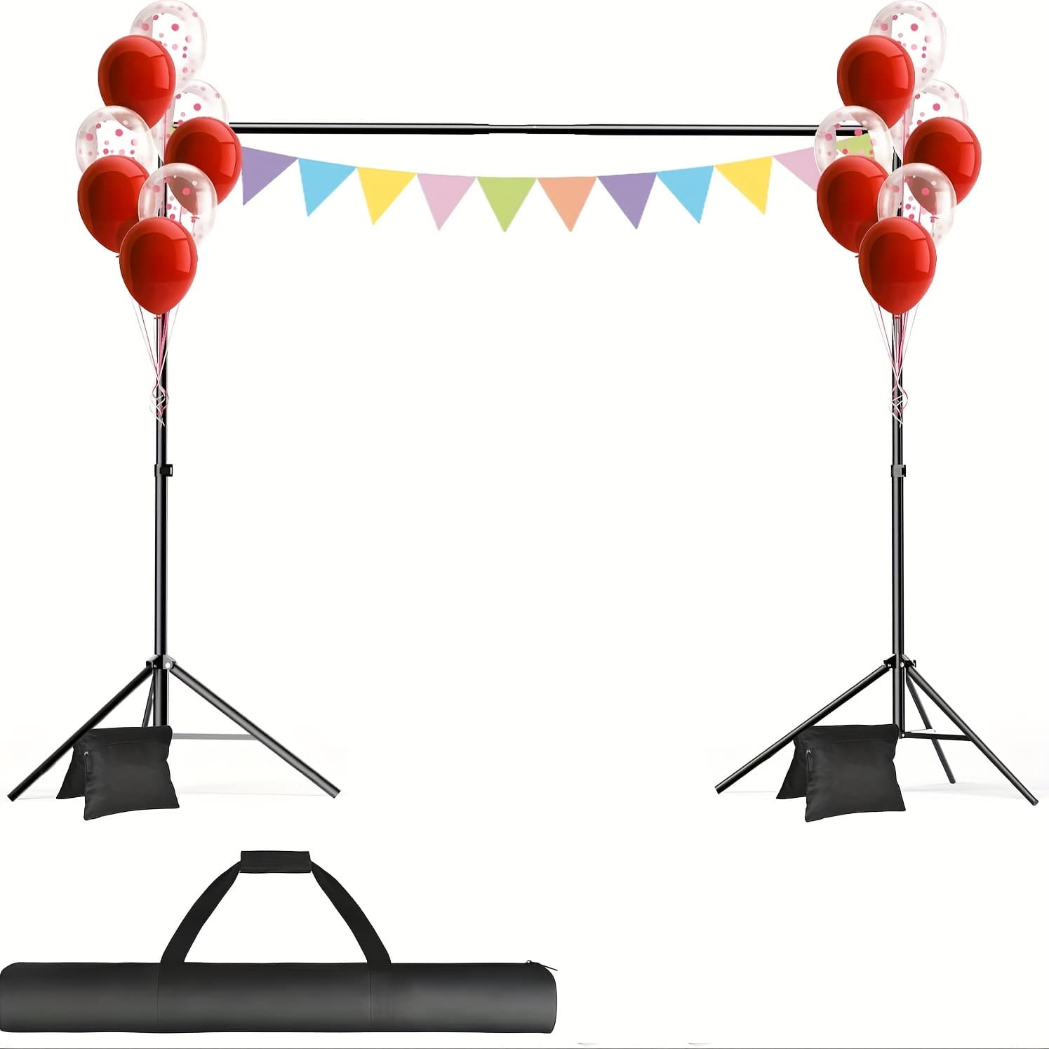 TEMU 10x7ft(wxh) Photo Background Stand Adjustable Support Kit For Parties Photography Wedding Decoration