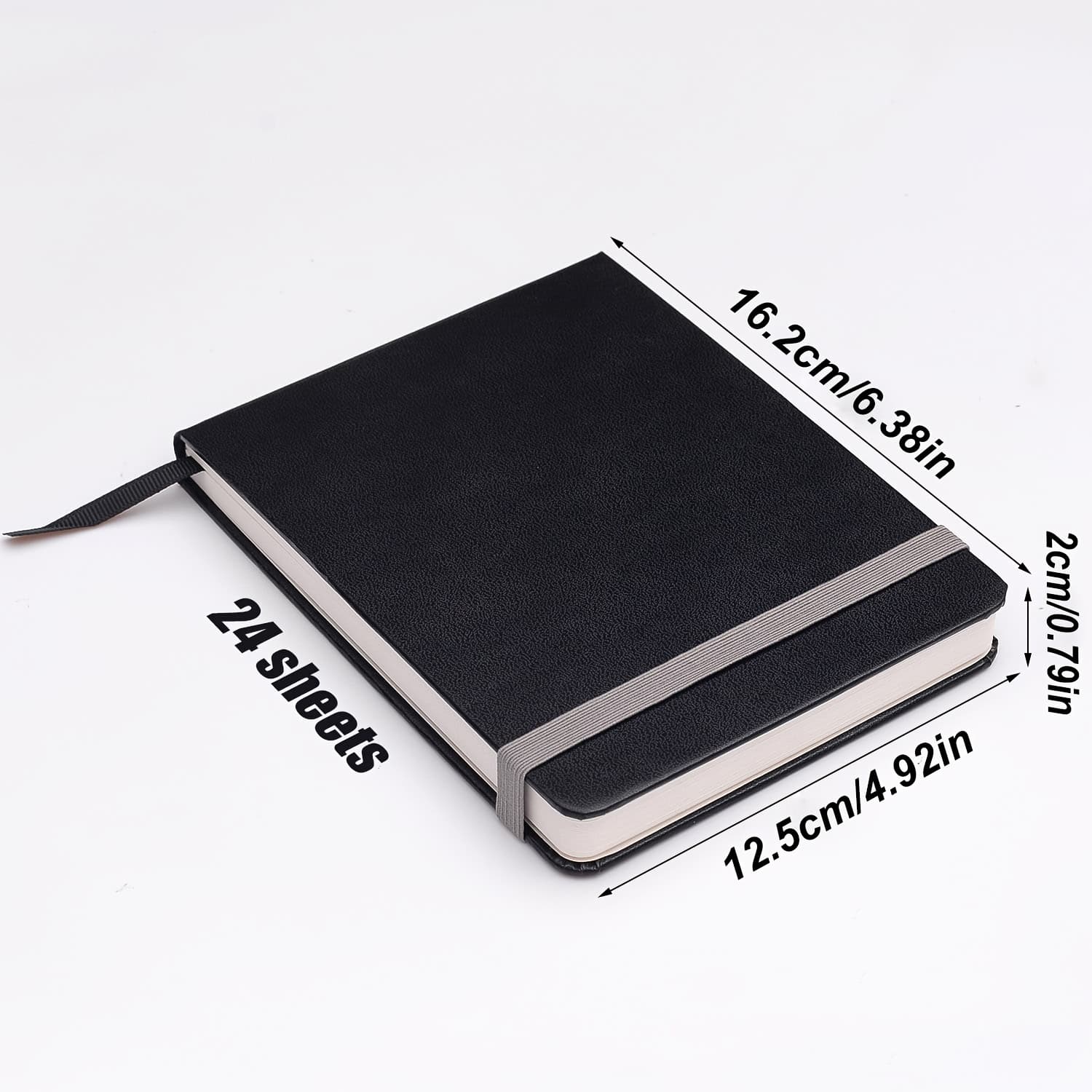 TEMU 24-page Wood Watercolor Sketchbook, Convenient Outdoor Watercolor Notebook