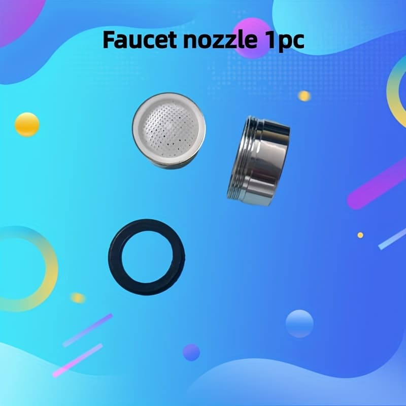 TEMU Metal Faucet Nozzle, M24 Threaded Bathroom Faucet Bubbler, Stainless Steel Replaceable Filter Mixing Nozzle, Universal Tool For Kitchen Vegetable Washbasin And Faucet Modification