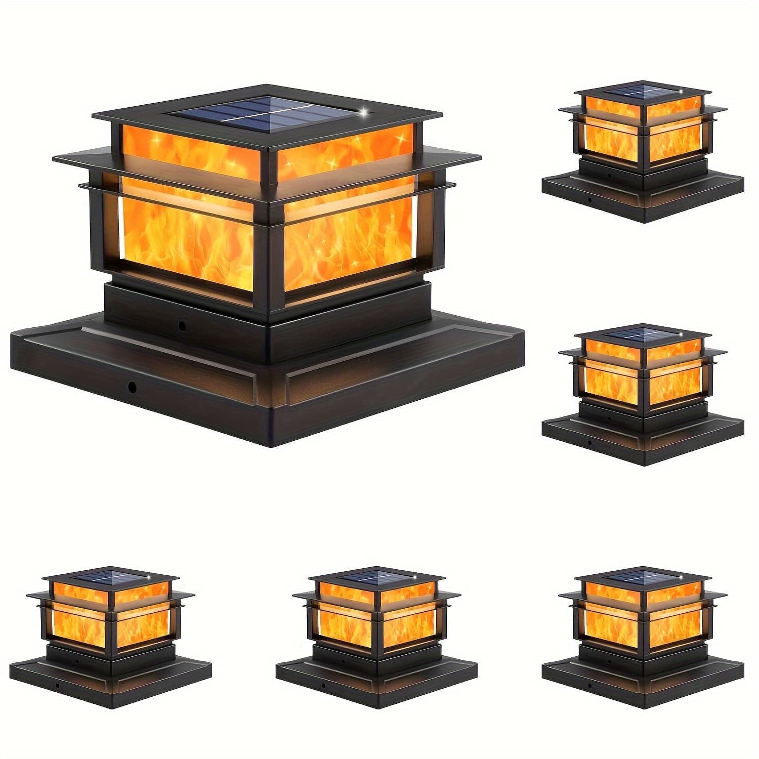 TEMU Solar Column Cover Light, Outdoor Bright Led Solar Fence Deck Light For Solar Light Garden Porch Patio Stair Decoration