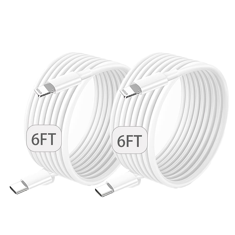 TEMU Dual Type-c Port 10-ft Extra-long Data Cable Fast Charger For Iphone, Block, For Iphone Charger Usb-c Charge Power Adapter 10ft Type-c To Lightning Cable For Iphone 14/13/12/11/xr/xs/se/ipad