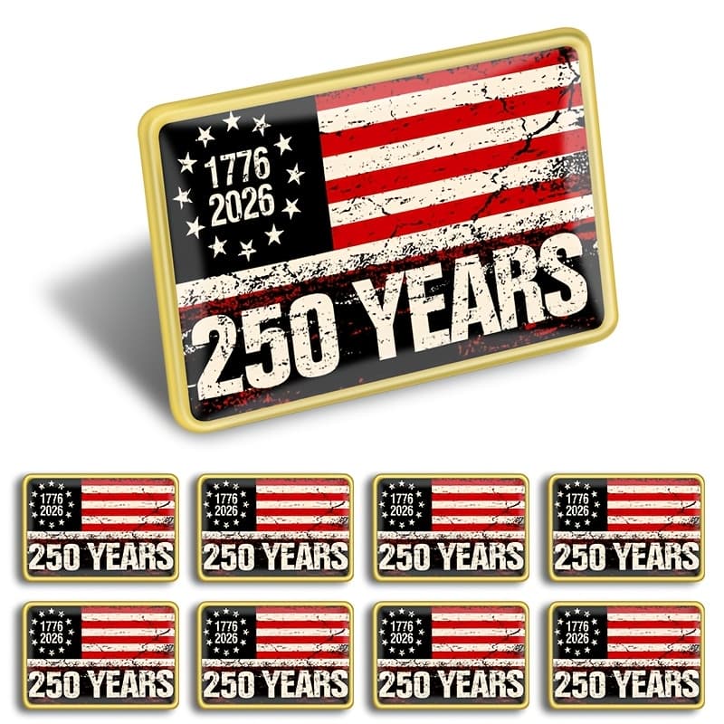 TEMU 9pcs/set Us Lapel Pins, Commemorative Badge Collection For The 250th Anniversary Of American (1776-2026). Perfect Gift For History , Patriotic Events, Halloween & Black Friday