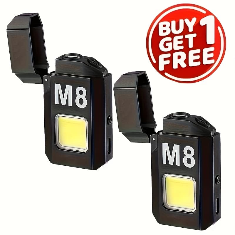 TEMU Free. A Total Of 2pcs Charging Windproof Heating Wire Portable Flashlight Flashlight Energy-saving Flashlight. Used In Camping, Home Reading, Maintenance And Other At