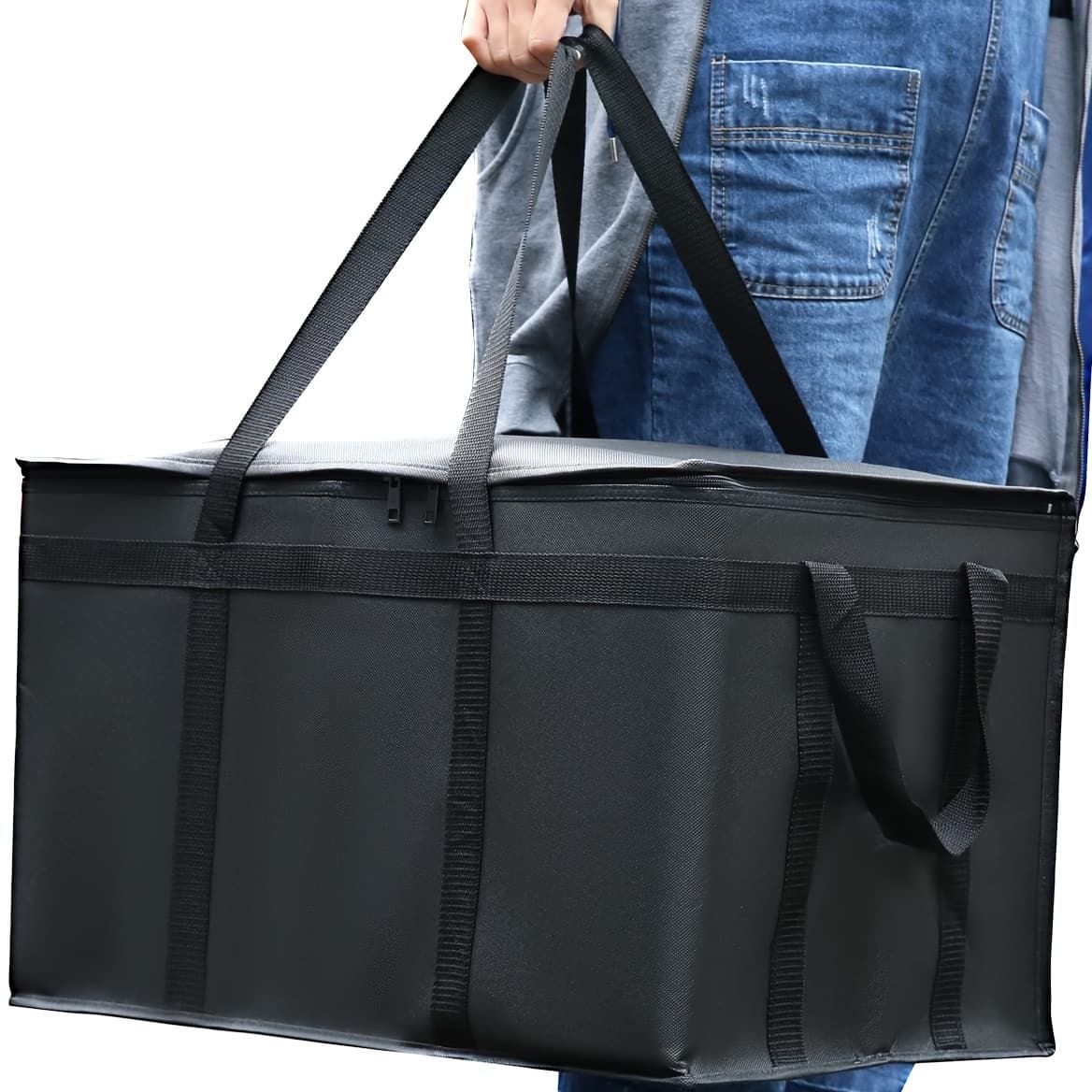 TEMU 1pc Insulated Food Delivery Bag For Pizza Delivery, Grocery- Cooler Bag, Food Warmers For Parties, Catering Supplies For , Thermal Bags For Cold And Hot Food Carrier