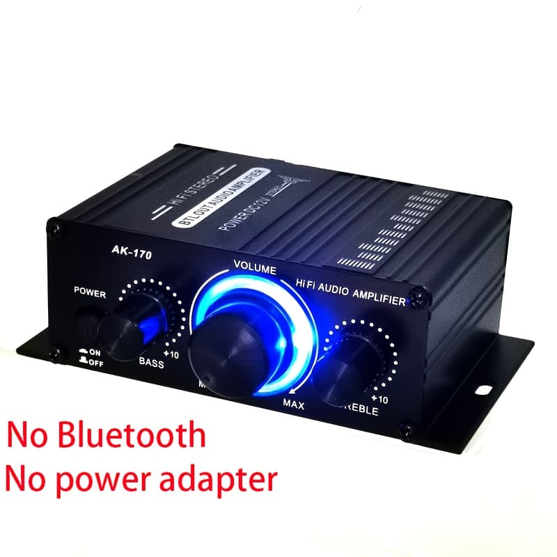 TEMU Ak170 2 Channel Power Amplifier System Sound Amplifier For Home, Computer And Players, Without Power Adapter And Power Cord, Power Amplifiers For Sound System, Home Amplifier