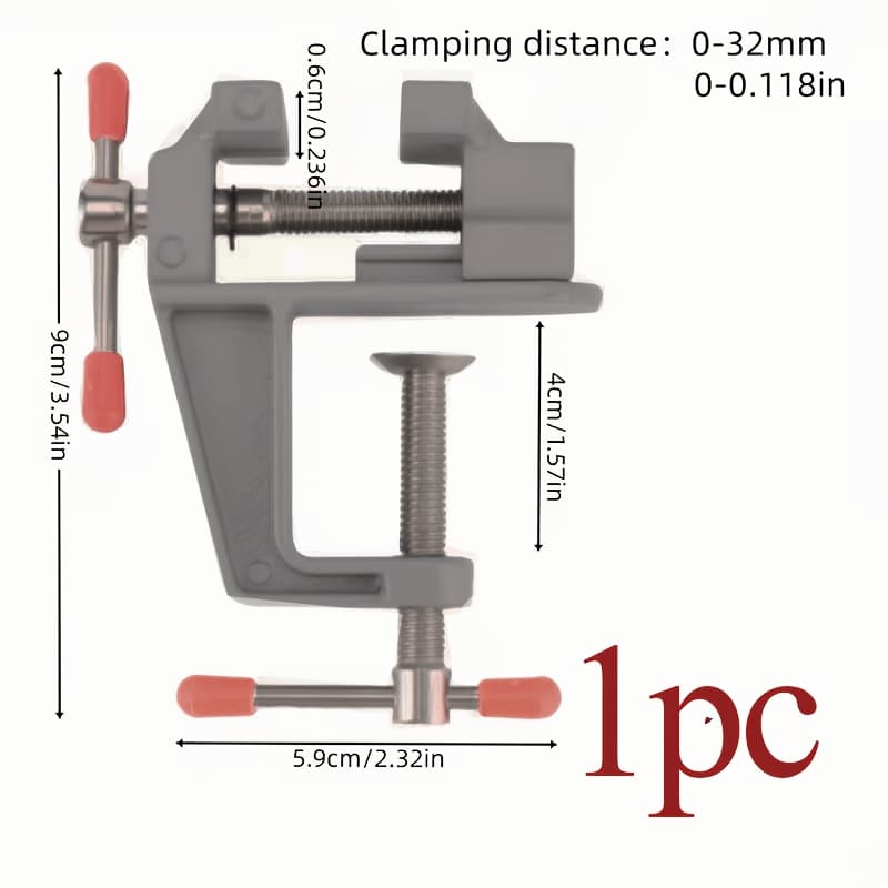 TEMU 1/2pcs Heavy-duty Compact Bench Vise With 30mm Clamping Range - Heavy-duty Suitable For Jewelers, Woodworking, Crafts,, Precision For Hobbyists & Professionals, For Workshop &