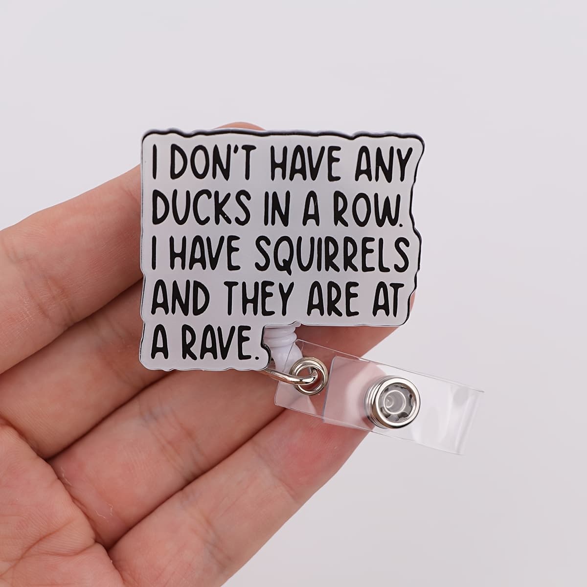 TEMU 2d Flat, Retractable Holder Reel With Cute Cartoon Design, Nurse Hospital Badge Holder Keychain Office Lanyard 1pc thumbnail 2