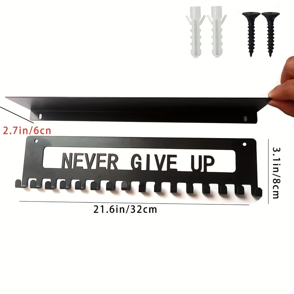 TEMU Metal Split Key Hook Split Medal Hook Trophy Storage Ribbon Rack Wall Decoration