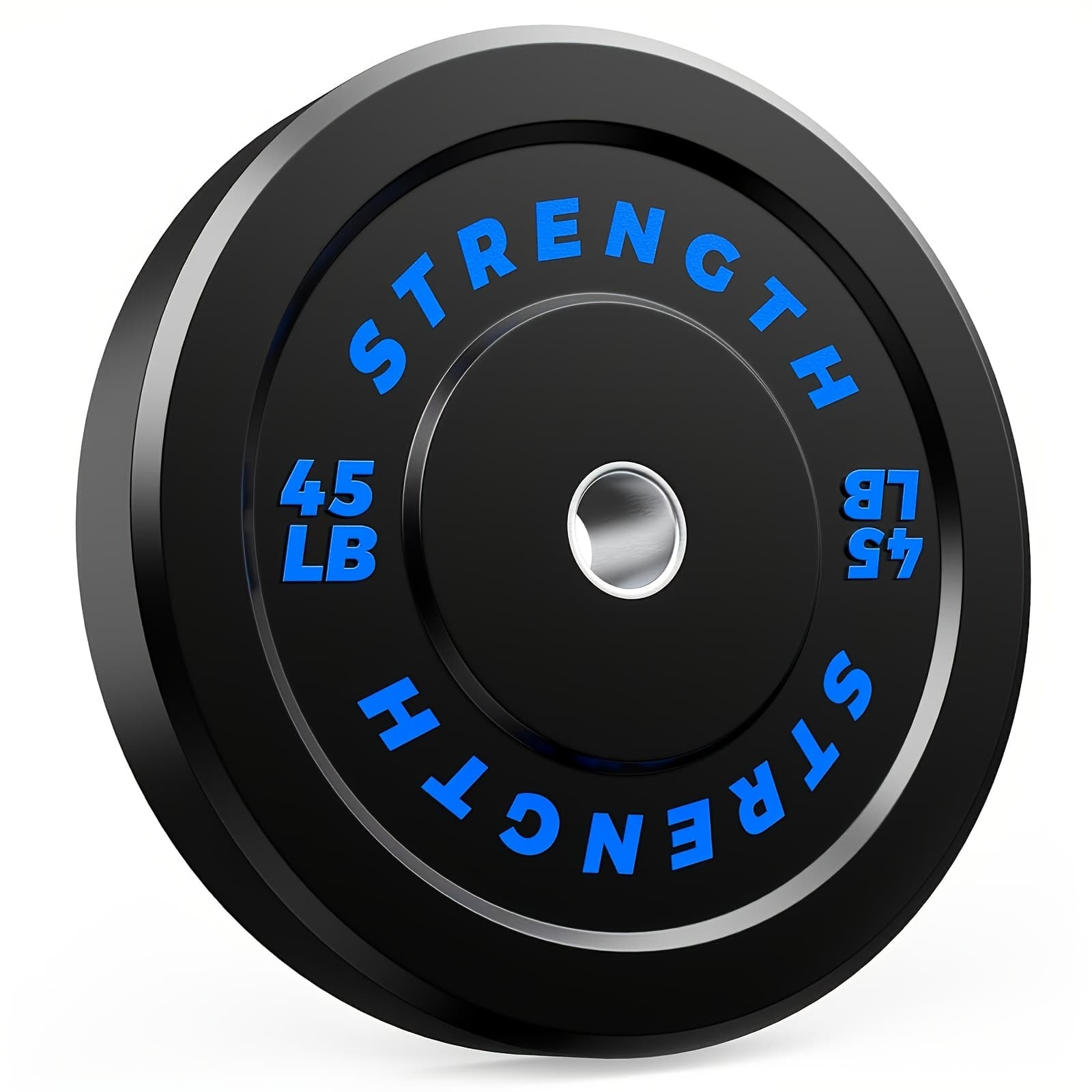 TEMU 2-inch Black Rubber Weight Plates For Home Gym - High Bounce Floor Protection, 10lb To 45lb (single Or Pair), Ideal For Strength Training & Weightlifting, Durable And Safe Design, Gym Accessories