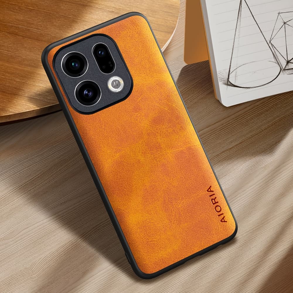 TEMU Phone Case: For Oppo Find X9 Pro Case Simple Stylish Design Lightweight Durable Pu Leather Phone Case