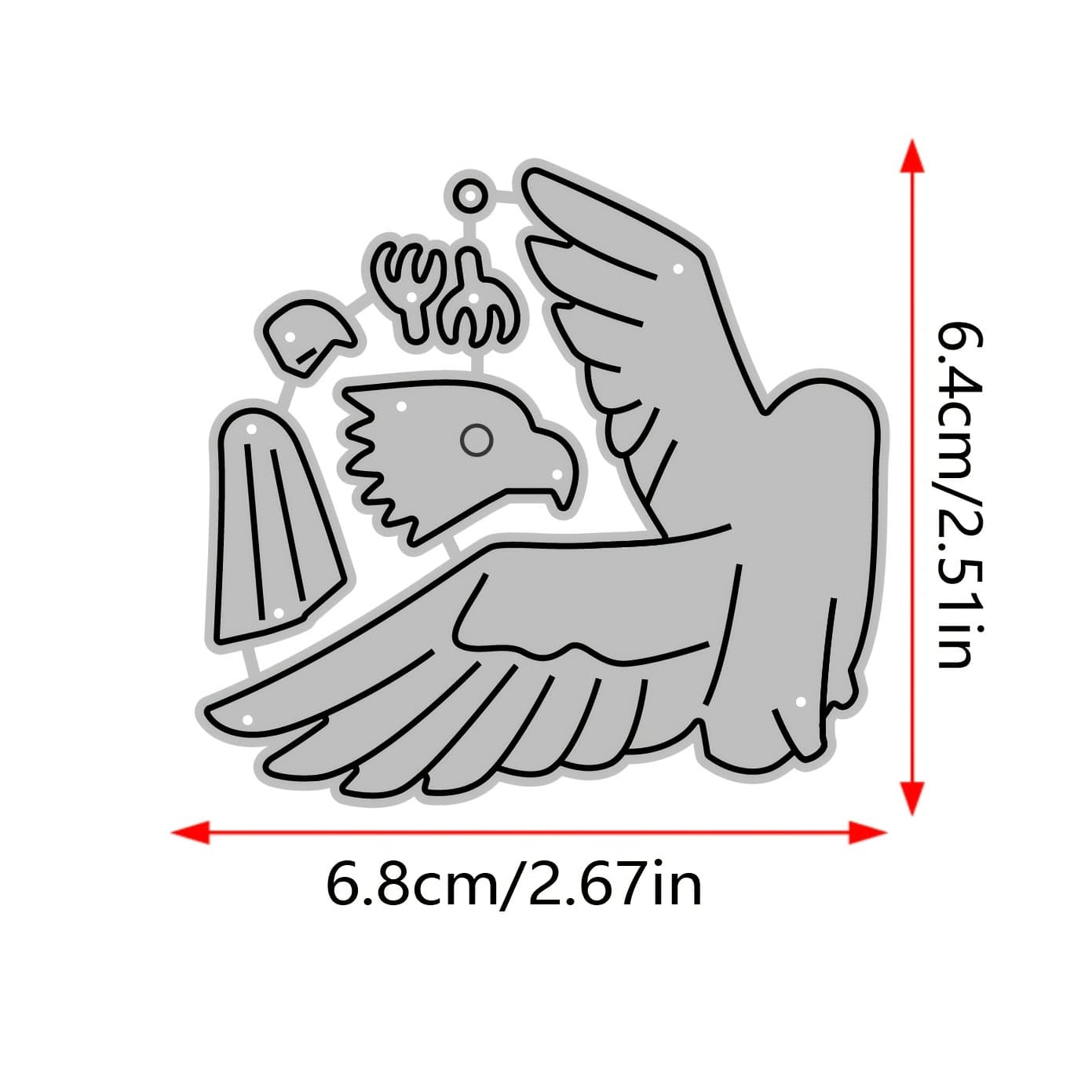 TEMU 1pc Metal Cutting Dies Eagle Paper Craft Knife Mould Blade Punch Stencils Dies