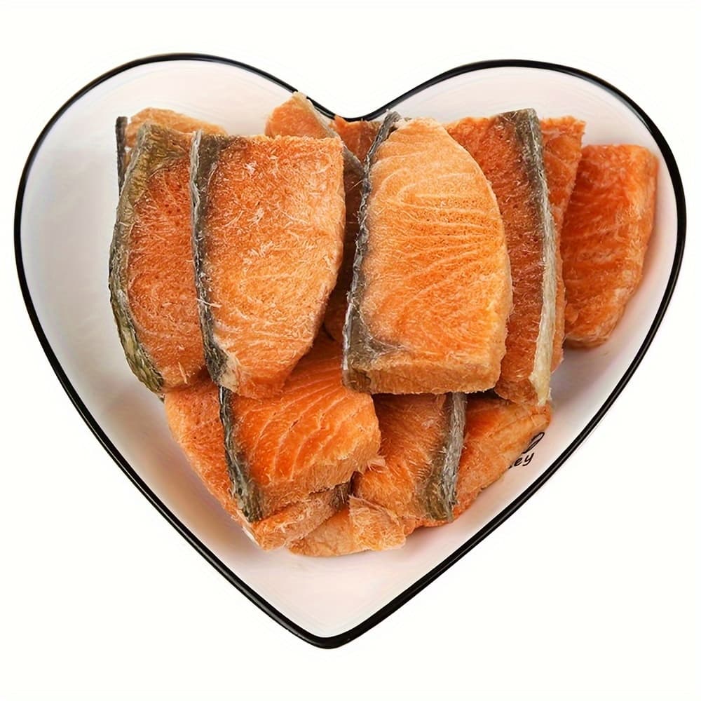 TEMU Freeze-dried Salmon Treats For Small, Medium, And Large Dogs Or Cats - No Artificial Flavors, Healthy, High Protein Make The Perfect Positive-reward Training Treats For Dogs