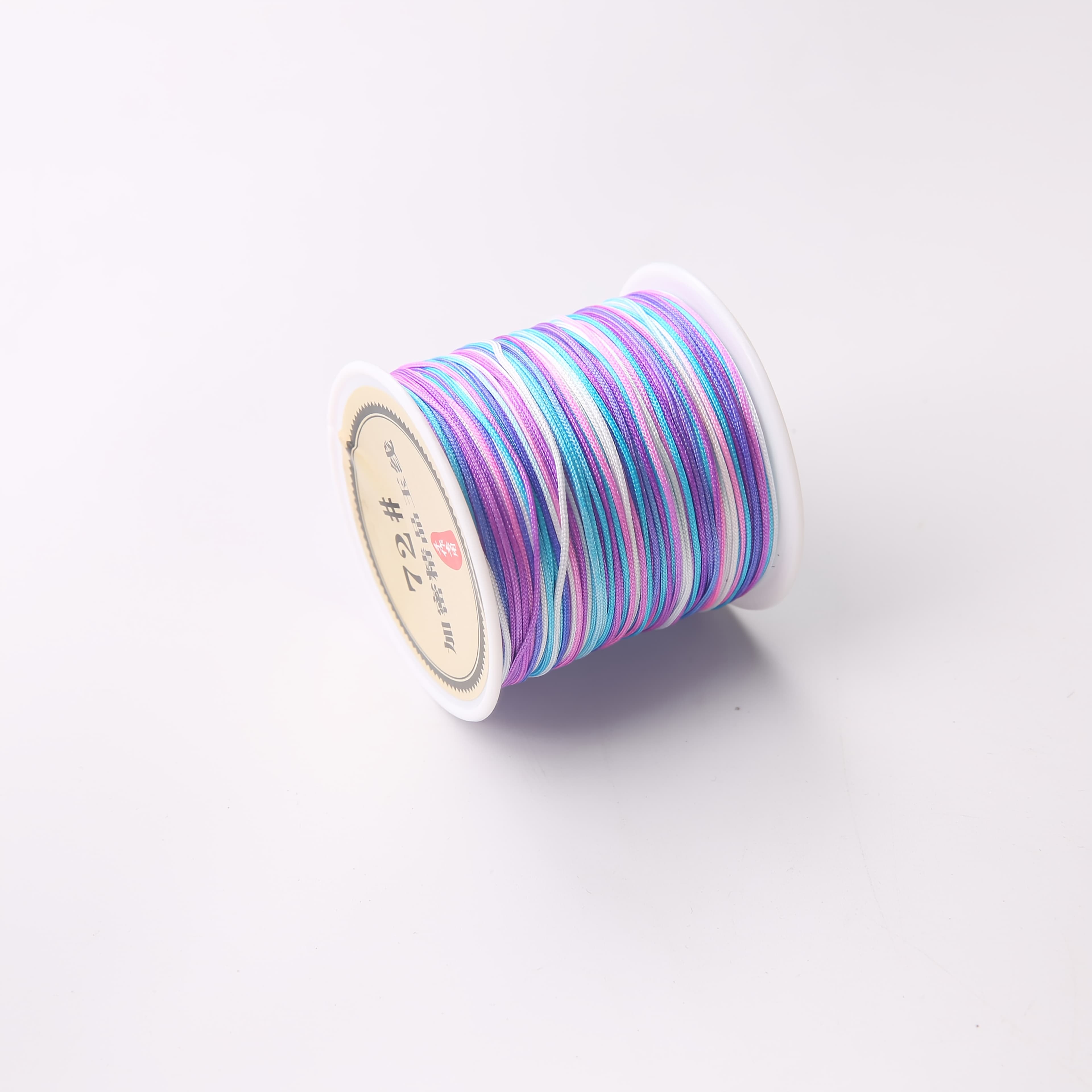 TEMU 1pc 0.8cm Colorful Gradient Dye Nylon Thread, Jewelry Braided Rope, Suitable For Jewelry Bracelet Necklace Making (about 50m/1968.5inch)