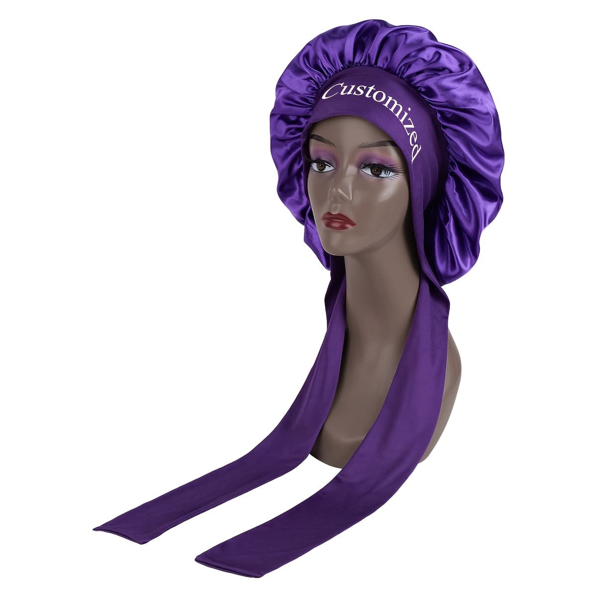 TEMU Custom Satin Bonnet For Women - Adjustable, Long Elastic Wrap Sleep By Deejey, Deejey,valentine's Day Gift, Deejey