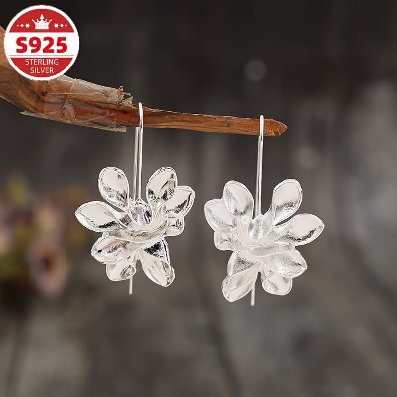 TEMU S925 Sterling Silvery Earrings Shaped Wings, Trendy And Innovative Dangling Earrings, Essential Jewelry For Women, A For Occasions Like Valentine's Day, Carnival, , And Easter