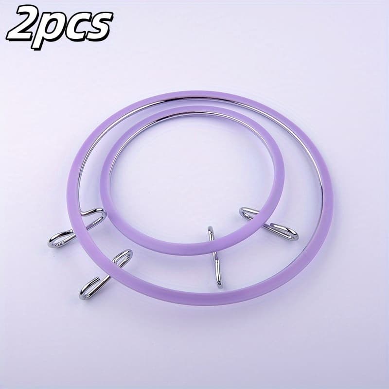 TEMU 2pcs Set Of Bunny Ear Stretchers, Embroidery Hoops Suitable For Thin Fabrics, Embroidery Tools, Tension Rings For Embroidery, Quick Stretch Fabric Embroidery Hoops, 2 Sizes