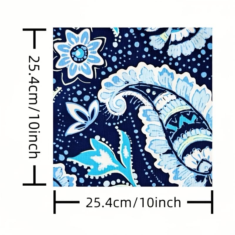 TEMU 50pcs 10x10 Inches 100% Cotton Quilting Fabric Squares - Precut Floral Quilt With Flower Patterns Suitable For Diy Crafts, Quilting &