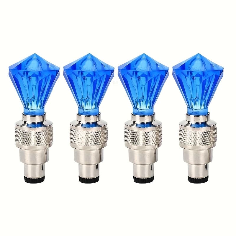 TEMU Cubidupi 4/8/16pcs Car Valve Core Running Horse Light Wind Breathing Light Motorcycle Tire Valve Valve Protective, Sun Protection, Red Blue Color