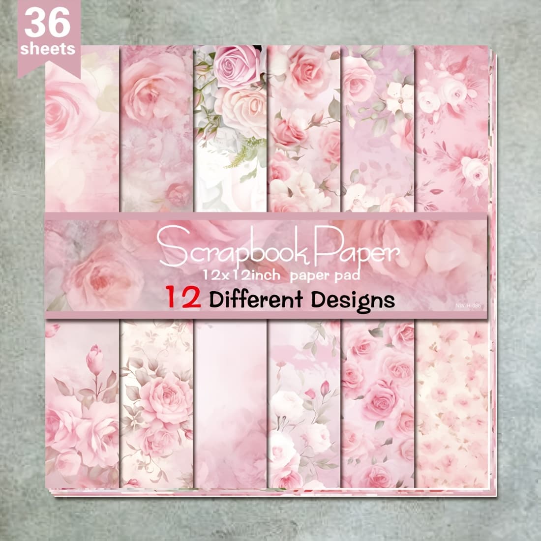 TEMU 36 Sheets 12"x12" Diy Paper, Flower Material Paper Colorful Decorative Gift Scrapbooking Supplies Kit Aesthetic Decorative Gift Wrapping Album Paper Craft Supplies