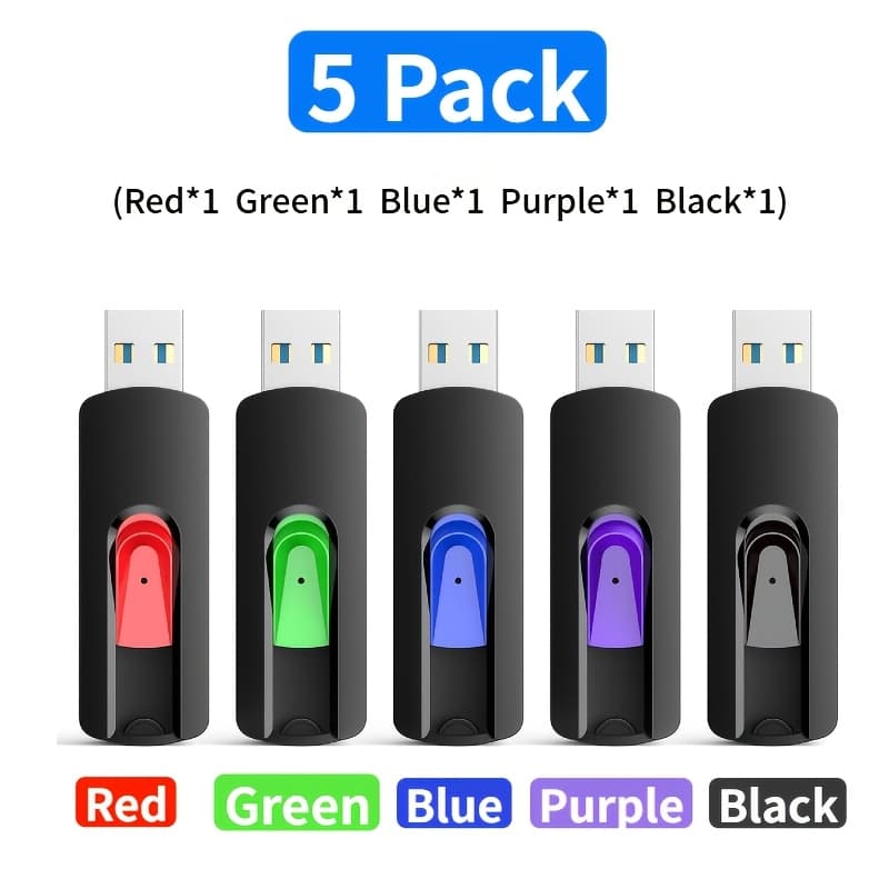TEMU Kexin 5pcs 1pc 64gb 32gb 16gb 8gb 4gb 2gb 1gb Usb Flash Drive, Usb 2.0 , Thumb Drives, Jump Drive For Pc, Laptop, And Computer Storage