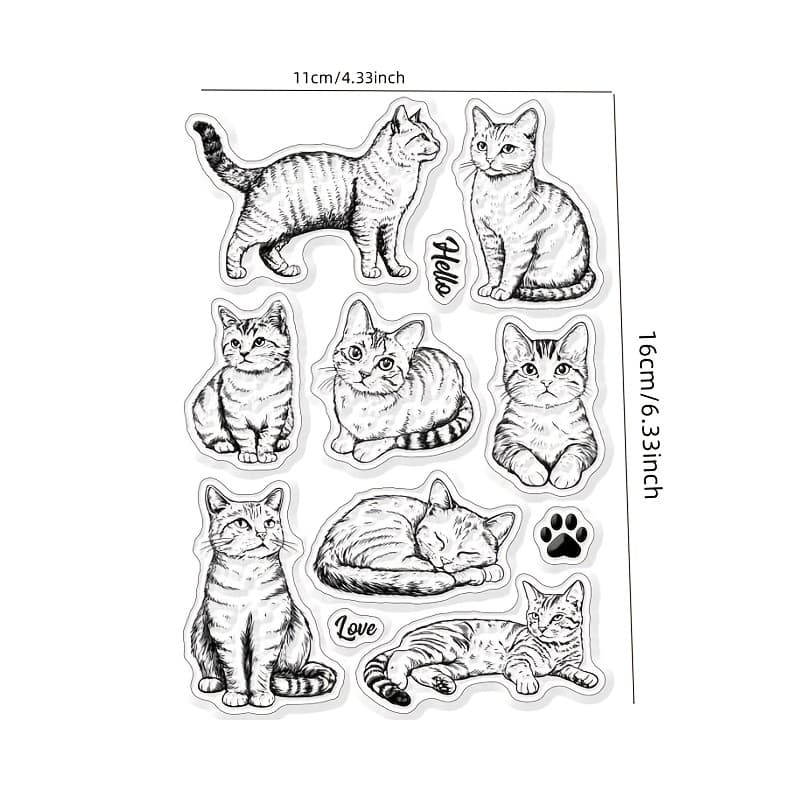 TEMU 1pc Cat Transparent Stamp, Seal For Diy Card Making, Scrapbooking, Magazine Decoration, Embossing, Painting Paper Crafts