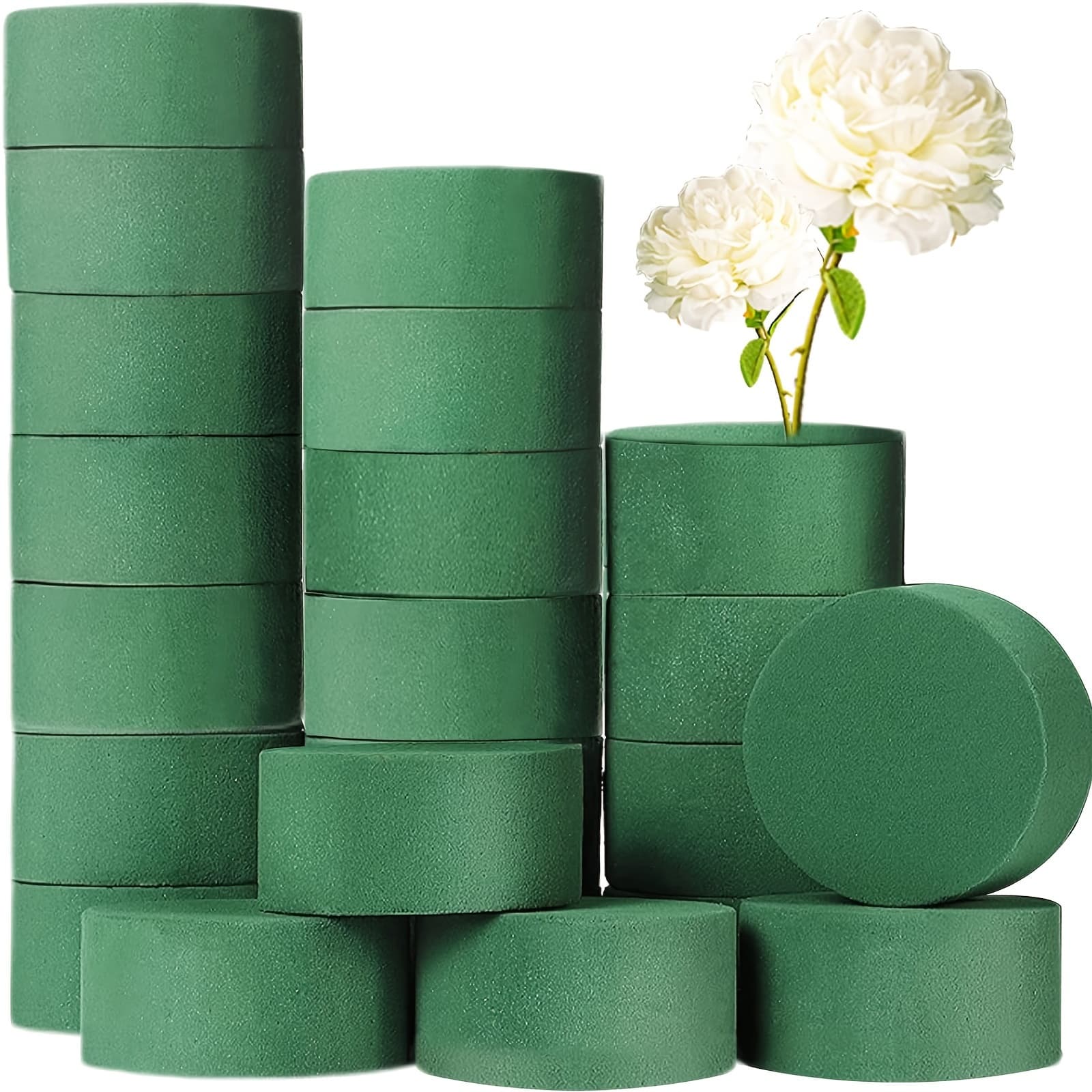 TEMU 20pcs Blocks, 3" Round - Ideal For Fresh & Flowers, Wedding Decorations, Art Projects & Party Arrangements
