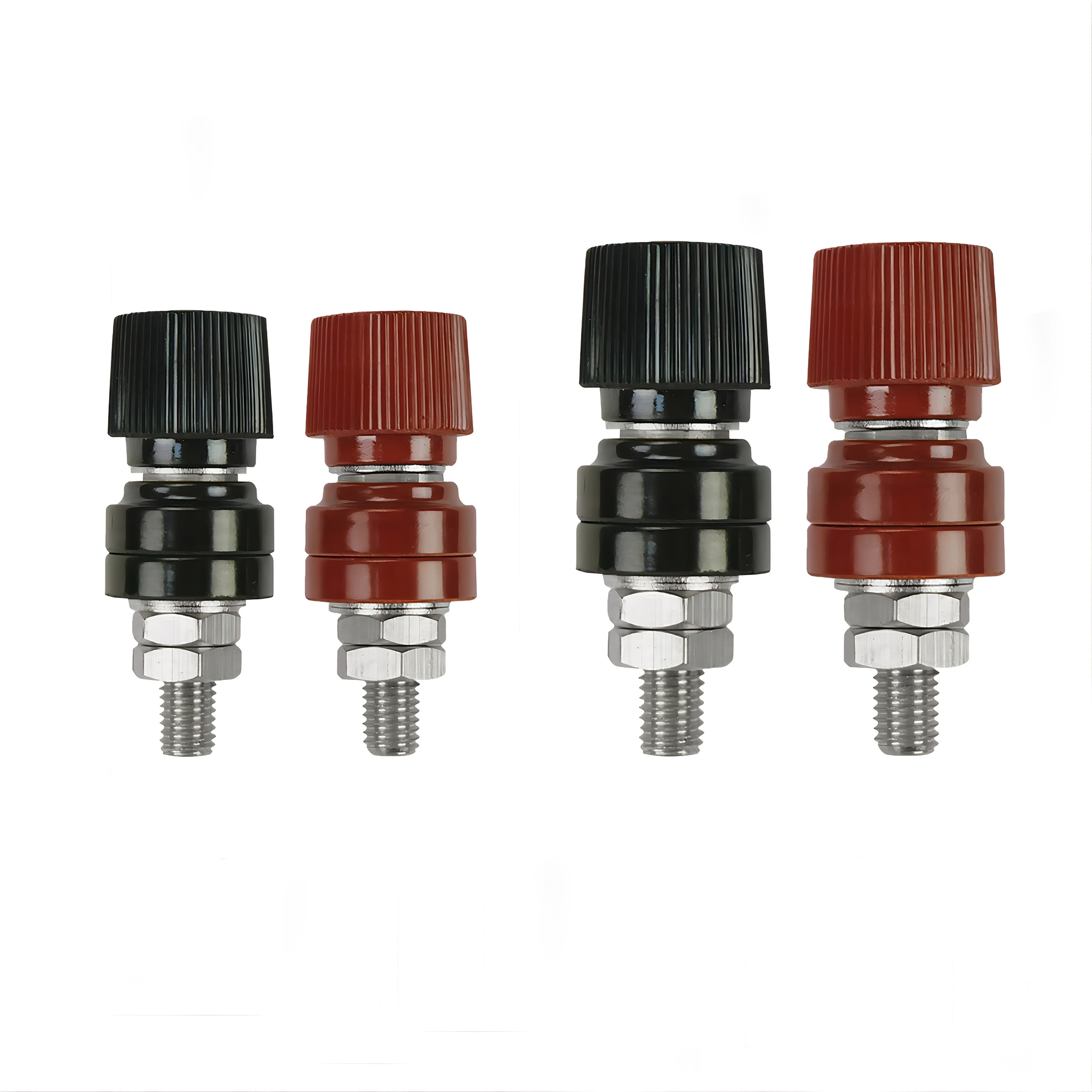 TEMU 5/16"m8 1/4" M6 Copper Battery Terminal Stud Connector Remote Battery Binding Post Junction Post Block Terminal Kit 4packs