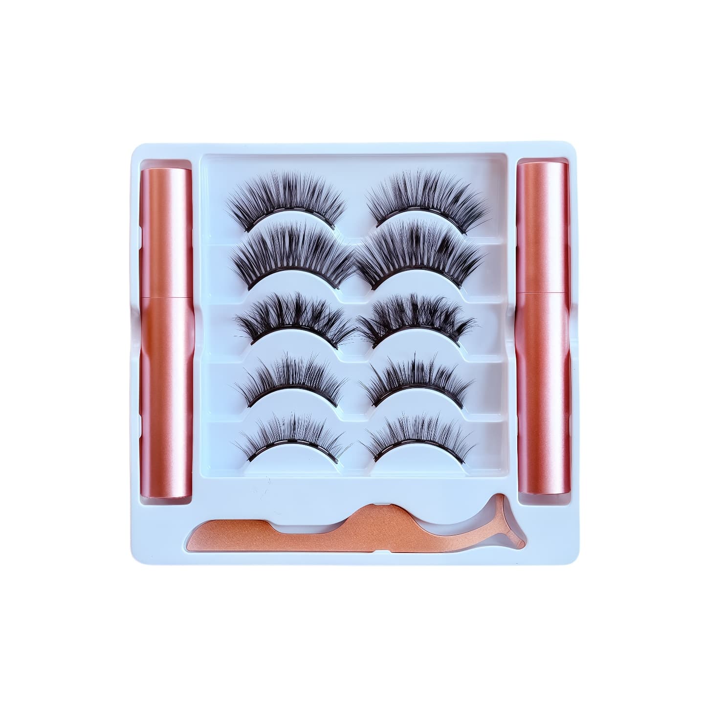 TEMU 5 Pairs Magnetic Lashes Kit | Easy Application, Waterproof, , No Glue, Reusable & Lightweight For Everyday Use, Perfect For Natural Makeup