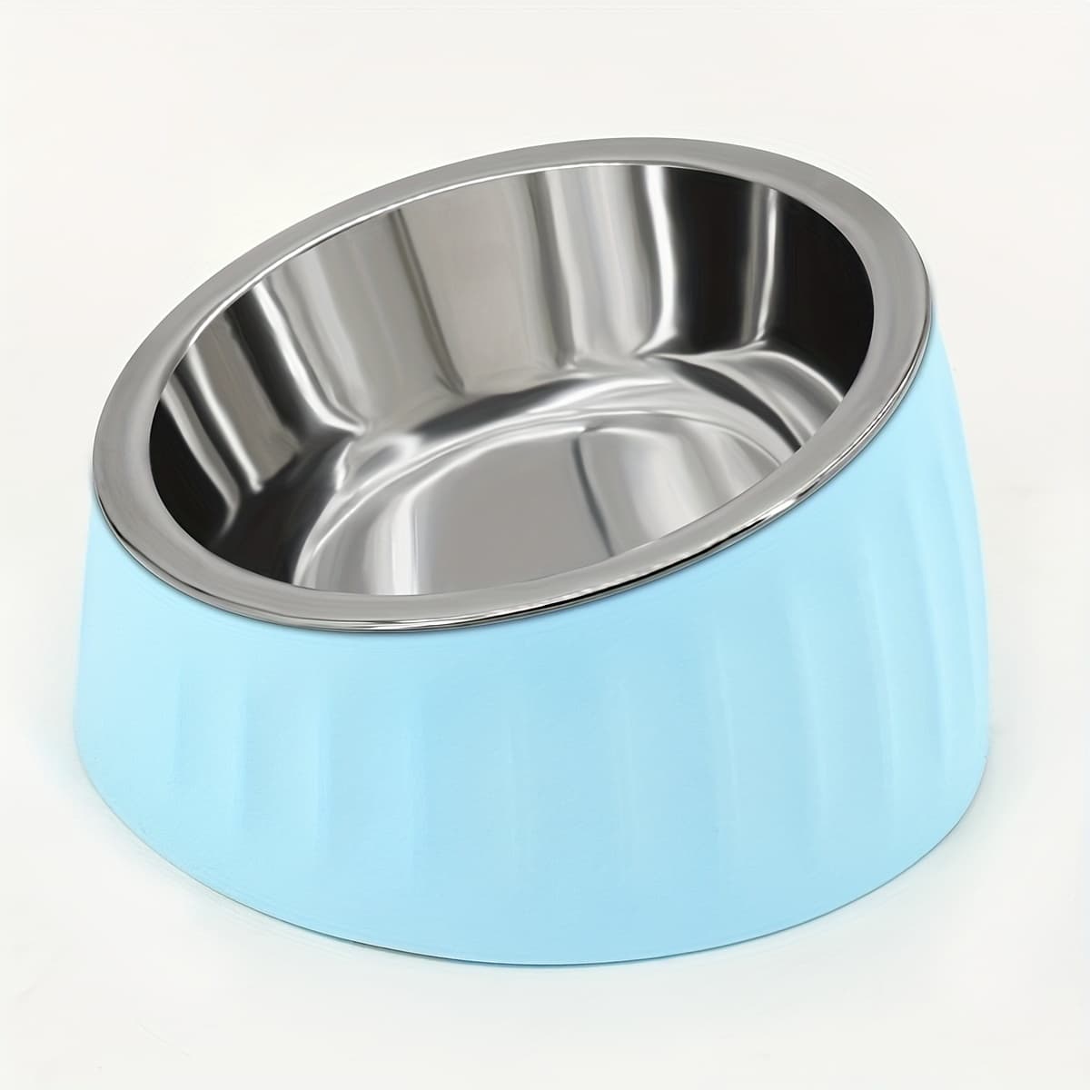 TEMU A Colorful And Fashionable Neck-protecting Pet Bowl, Feeding And Watering Stainless Steel Large-capacity Dog Bowl With Non-slip Bottom