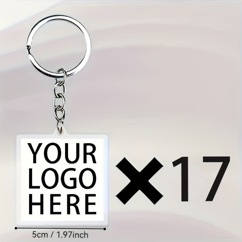 TEMU Customizable Acrylic Keychain Set - 17/37/50/100pcs, And Payment Tags, Contact Information, , Suitable For Parties, Graduation Ceremonies, Events, Etc., "wipe 30 Times A Day
