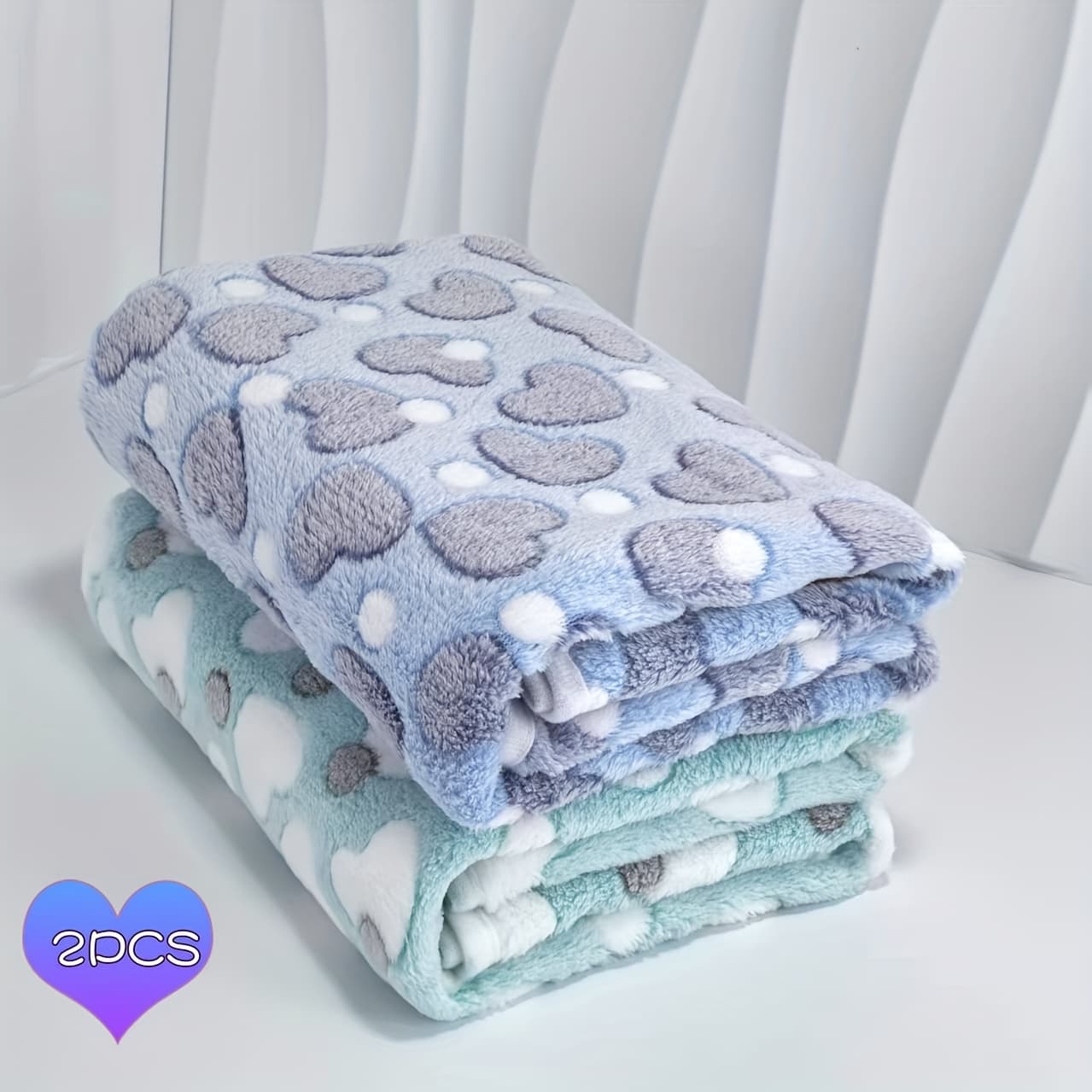 TEMU 2pcs Set Of Pet Warm Blankets, Fluffy, Soft And Comfortable, Use, Protecting Pet's Good Sleep, Suitable For Dogs